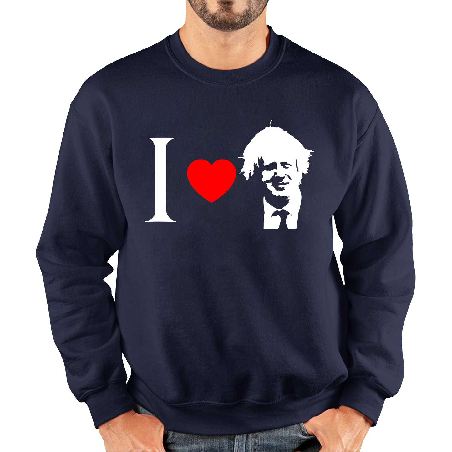 I Love Boris Heart Love Boris Johnson Support Boris Johnson Boris Supporter Unisex Sweatshirt