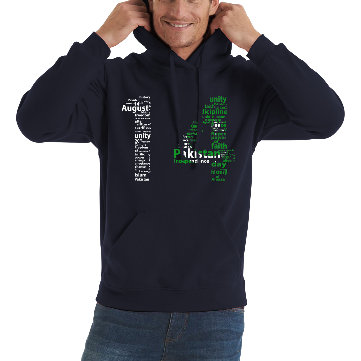 14th August Pakistan Independence Day Patriotism Pakistani Flag Independence Day Unisex Hoodie