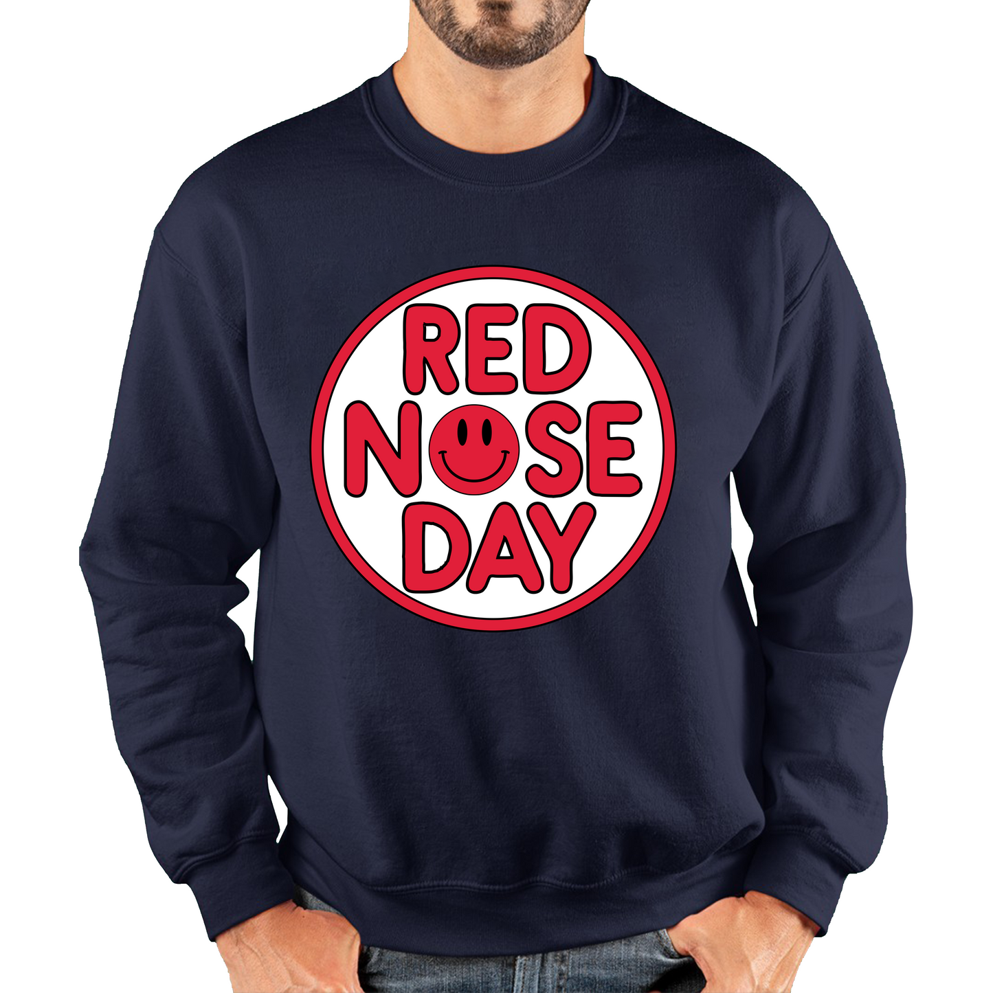 Smiley Face Red Nose Day Sweatshirt