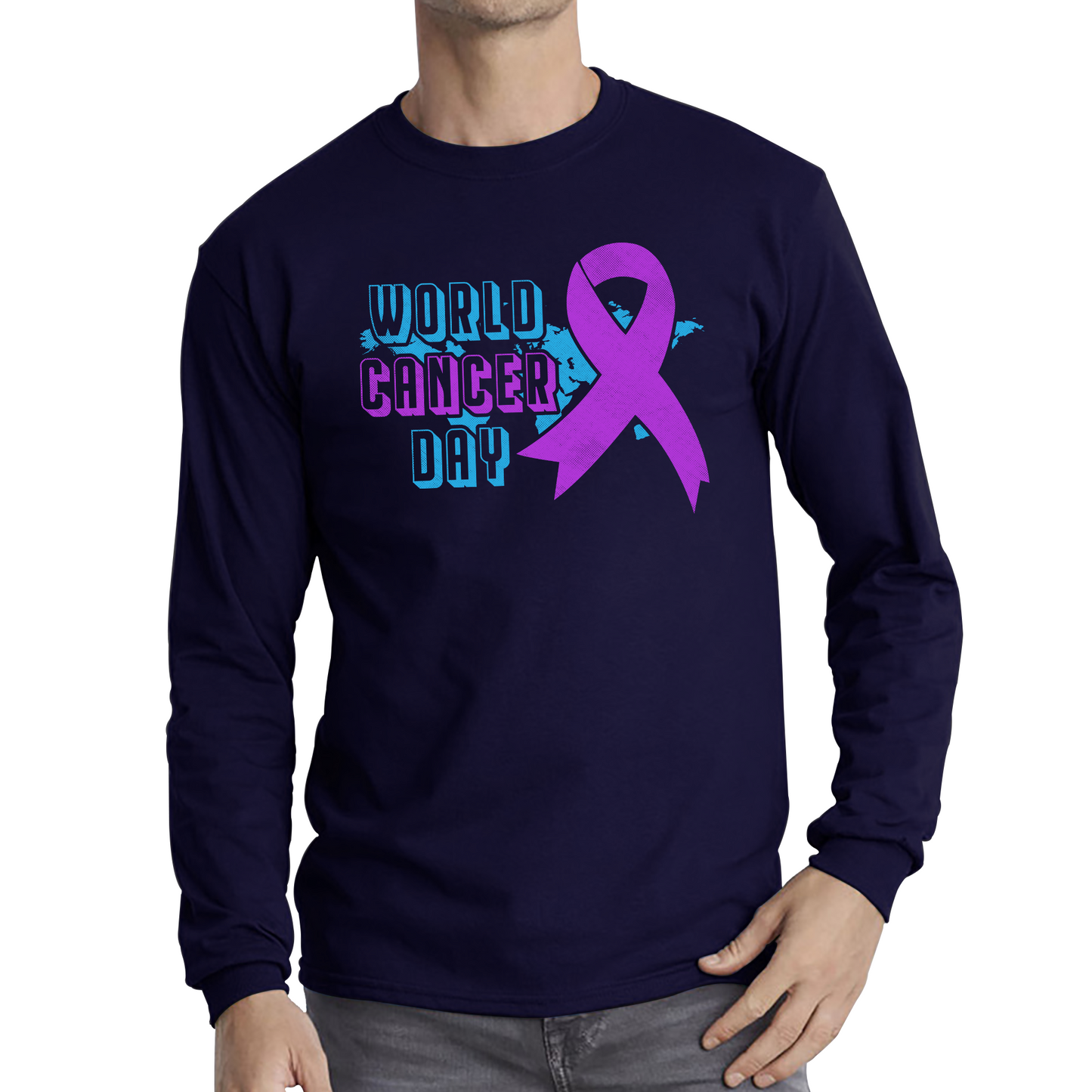 World Cancer Day 4 February Cancer Day Cancer Awareness Cancer Warrior Long Sleeve T Shirt