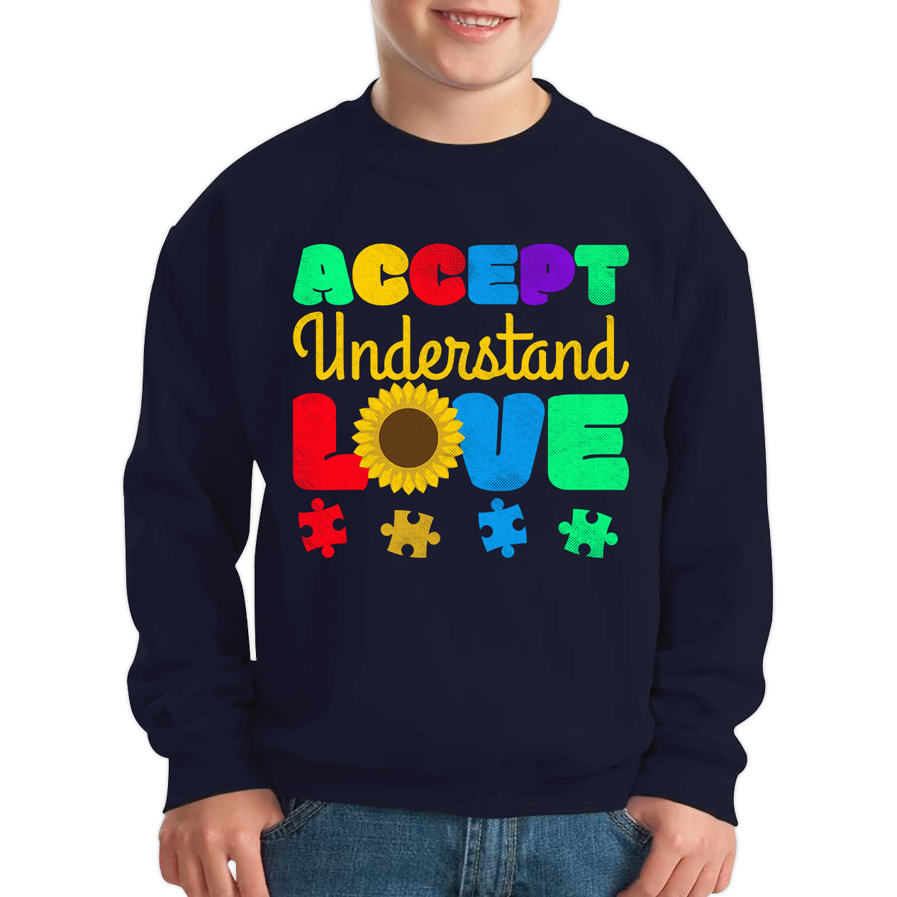 Accept Understand Love Autism Awareness Sweatshirt