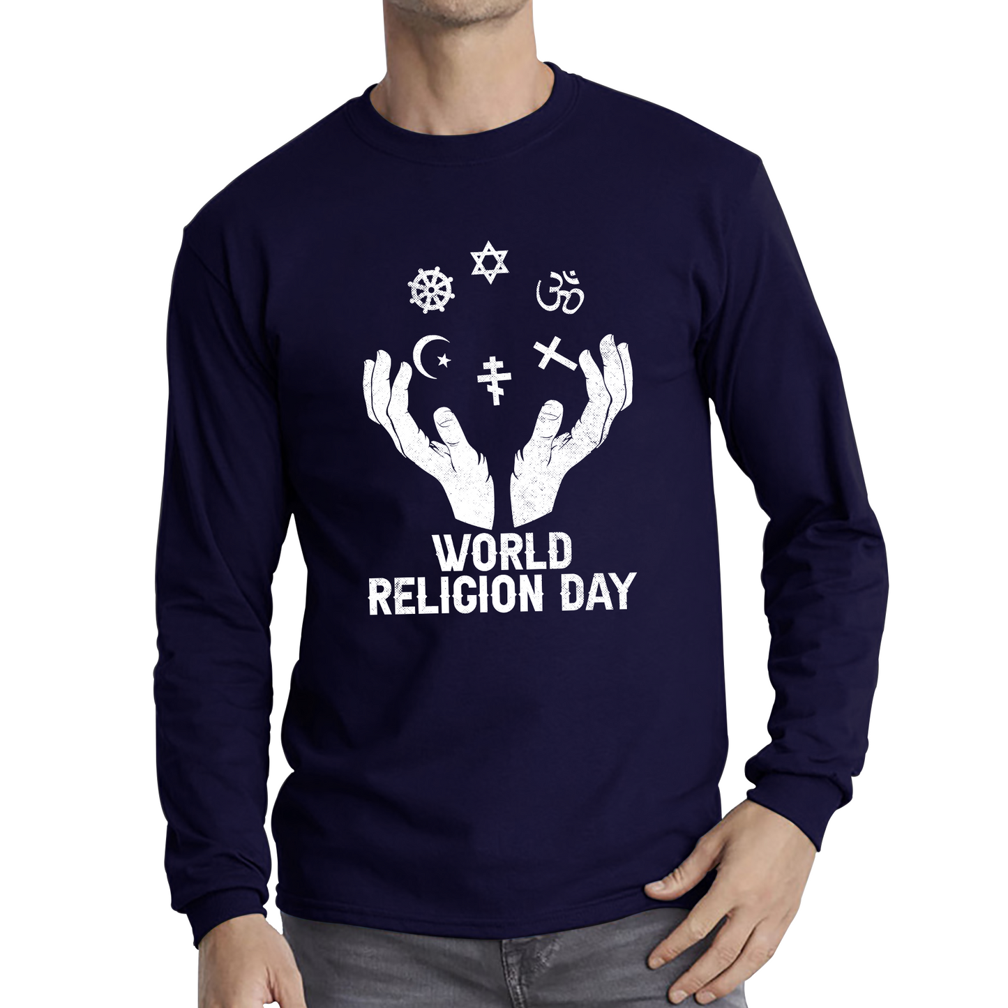 World Religion Day Religious Peace For Everyone Religious Love Religion Day Long Sleeve T Shirt