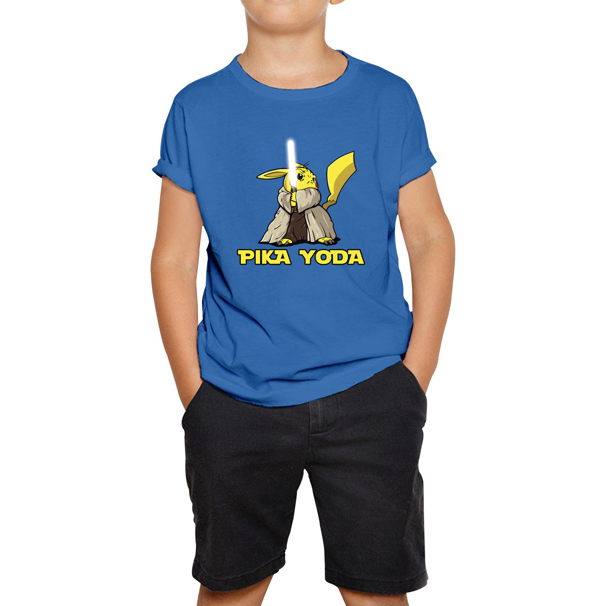 Pika Yoda Pikachu As Master Yoda Jedi Pokémon Star Wars Parody Jedi Pika Star Wars Day 46th Anniversary Kids T Shirt