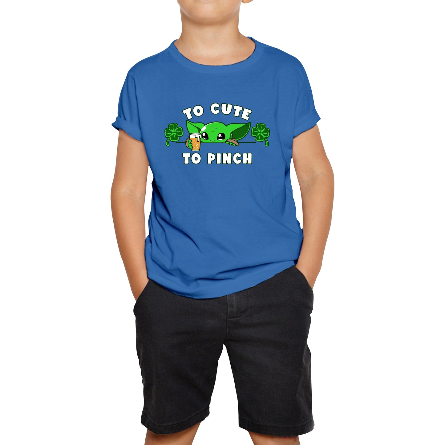 To Cute To Pinch Shamrock St Patrick's Day Green Irish Festival St Paddys Day Kids Tee