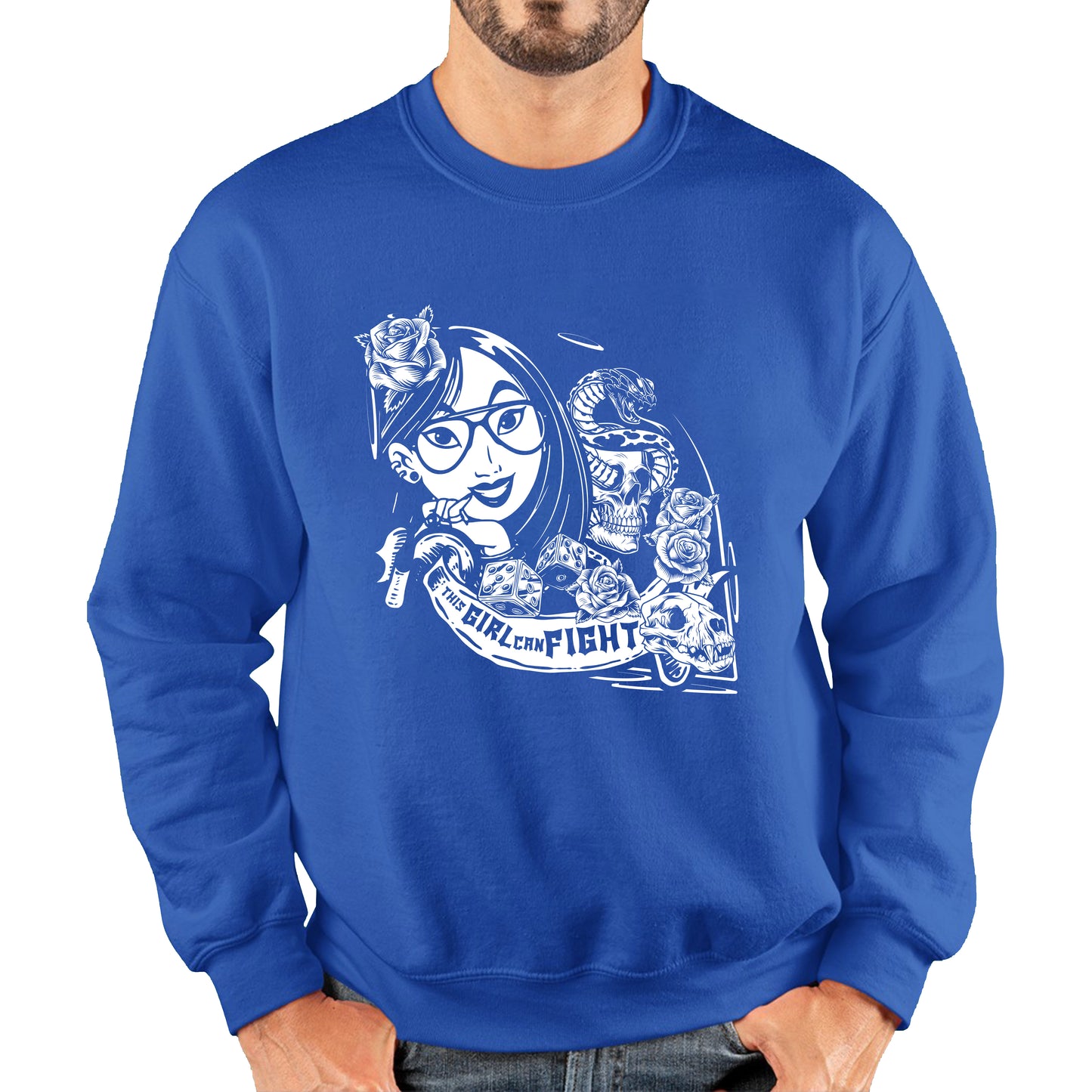 Punk Fashion Princess Molan Inspired a Girl Can Fight Rock Retro Movie Unisex Sweatshirt