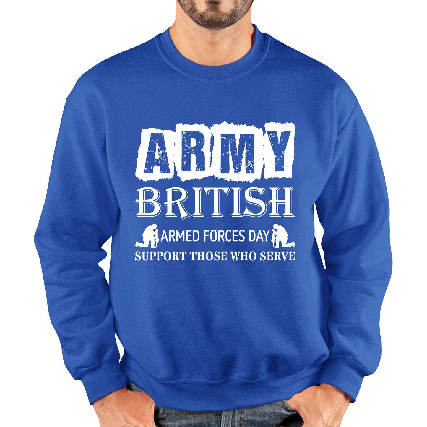 Army British Armed Forces Day Support Those Who Serve Lest We Forget Remembrance Day Veterans Day Poppy Flower Unisex Sweatshirt