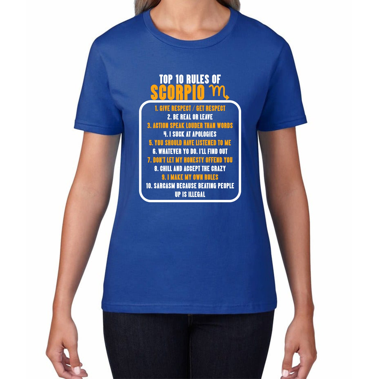 Top 10 Rules Of Scorpio Horoscope Zodiac Astrological Sign Facts Traits Give Respect Get Respect Birthday Present Womens Tee Top
