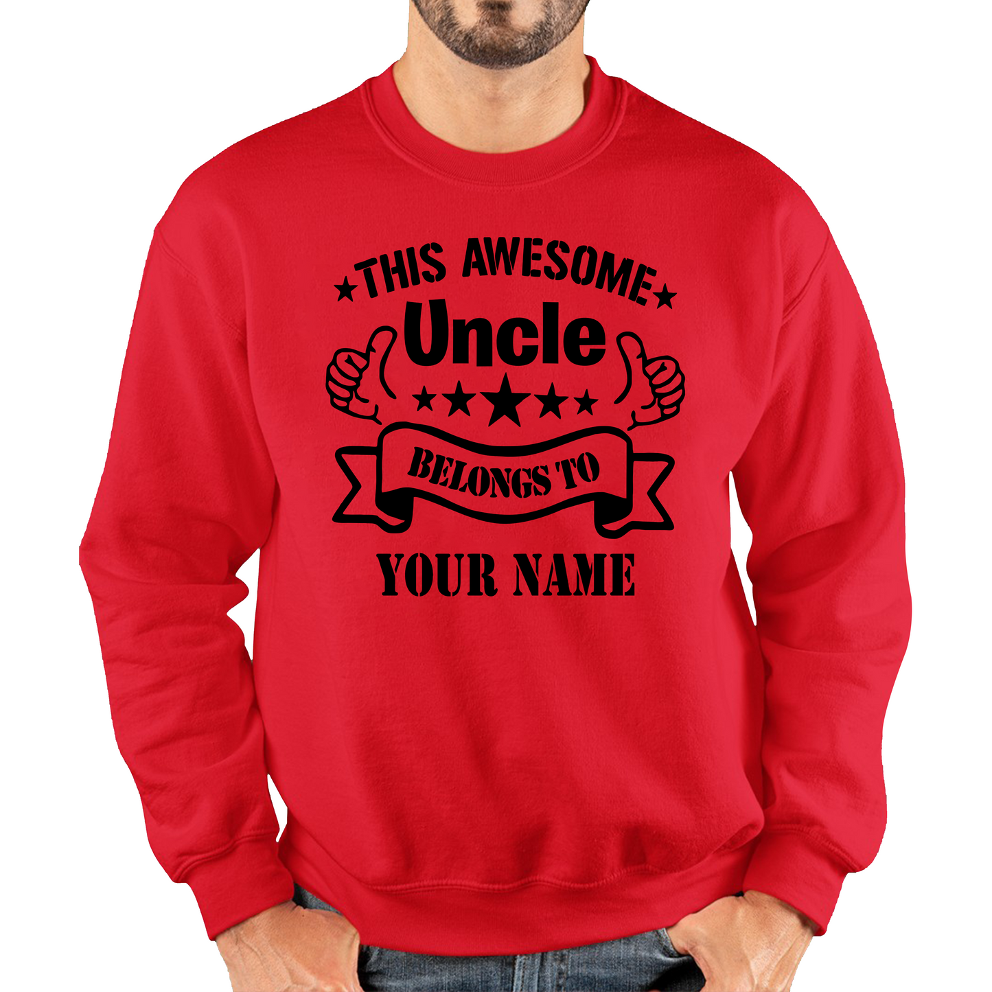Personalised This Awesome Uncle Sweatshirt