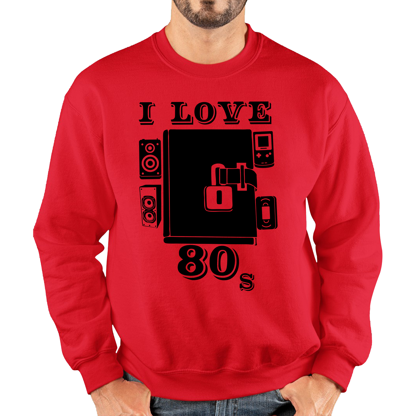 I Love 80s Dairy Old Music Sweatshirt