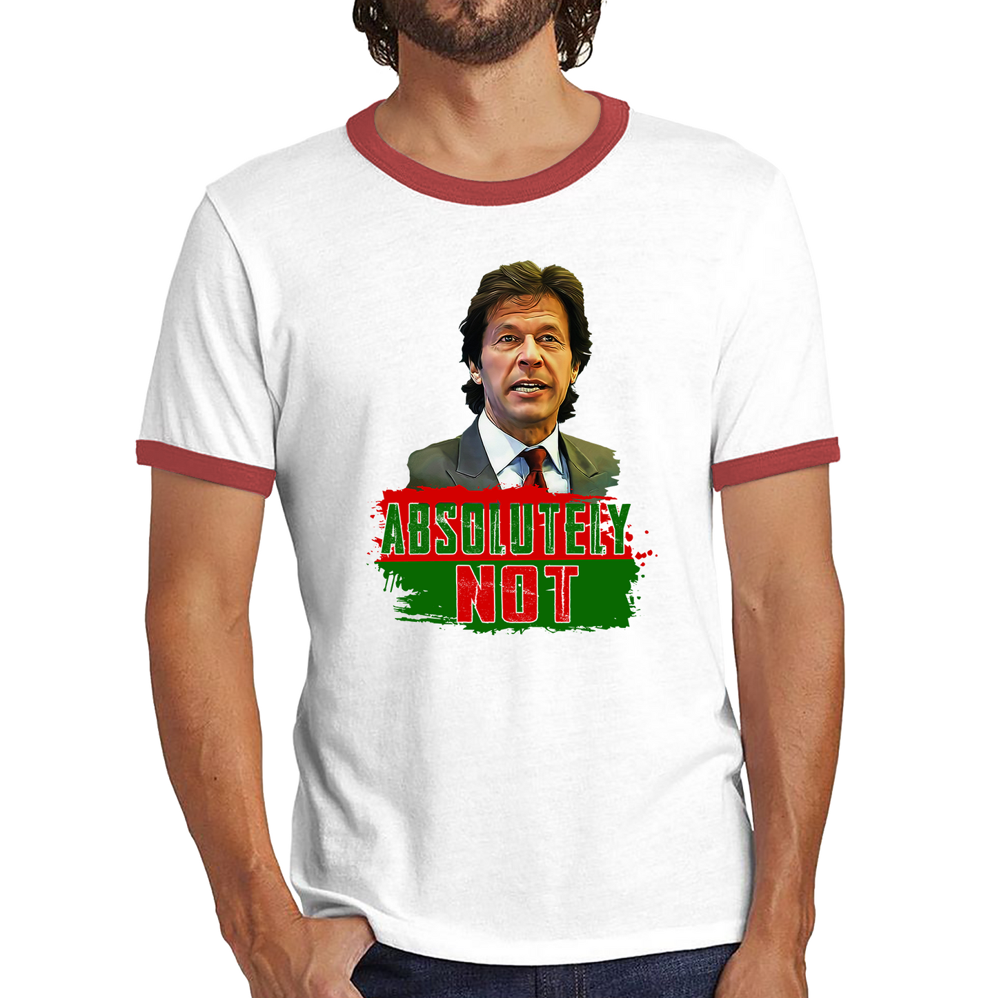 Absolutely Not Mr. Imran Khan Shirt Pakistan Last Hope Ringer T Shirt