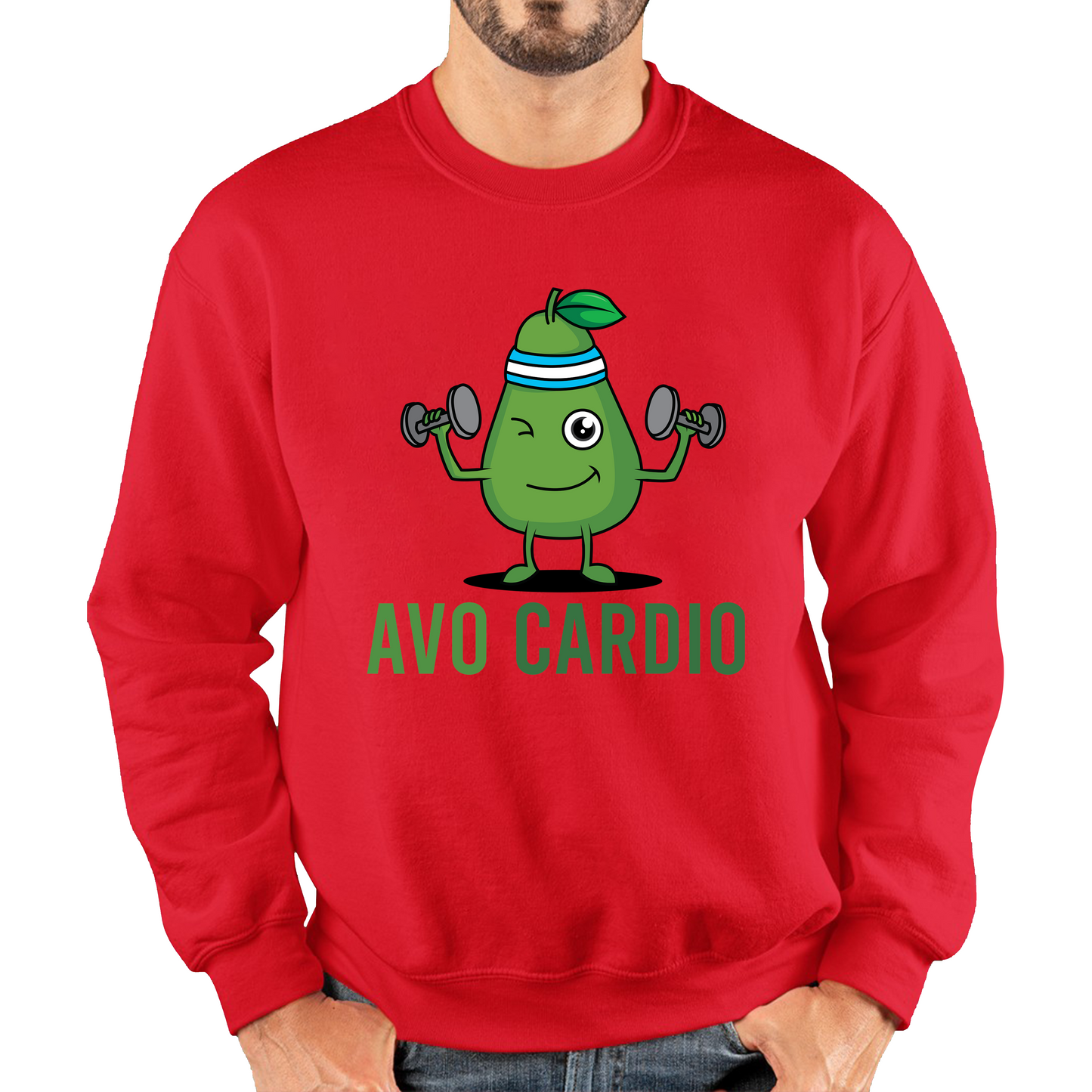 Avo Cardio Funny Avocado Fitness Sweatshirt