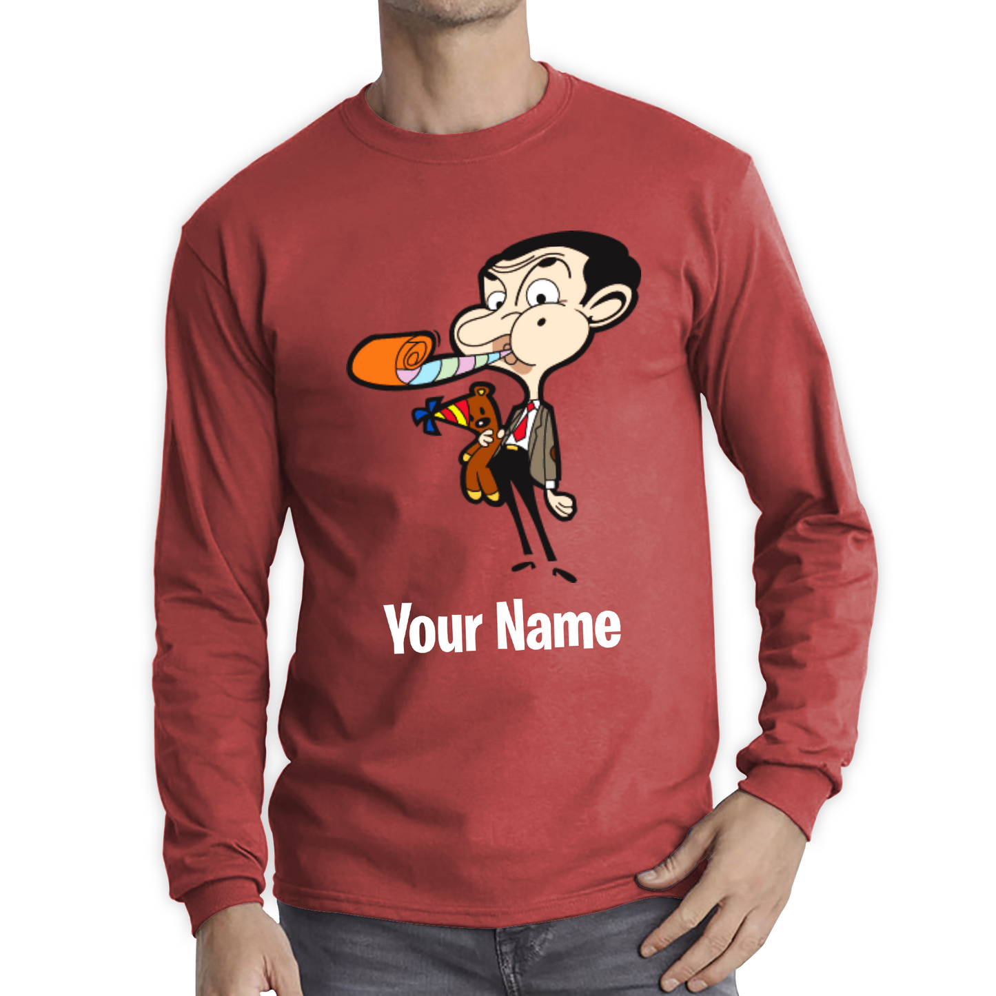 Personalised Mr. Bean Your Custom Name T Shirt