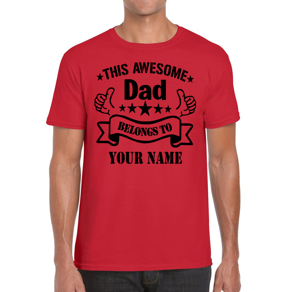 Personalised This Awesome Dad Father's Day T Shirt