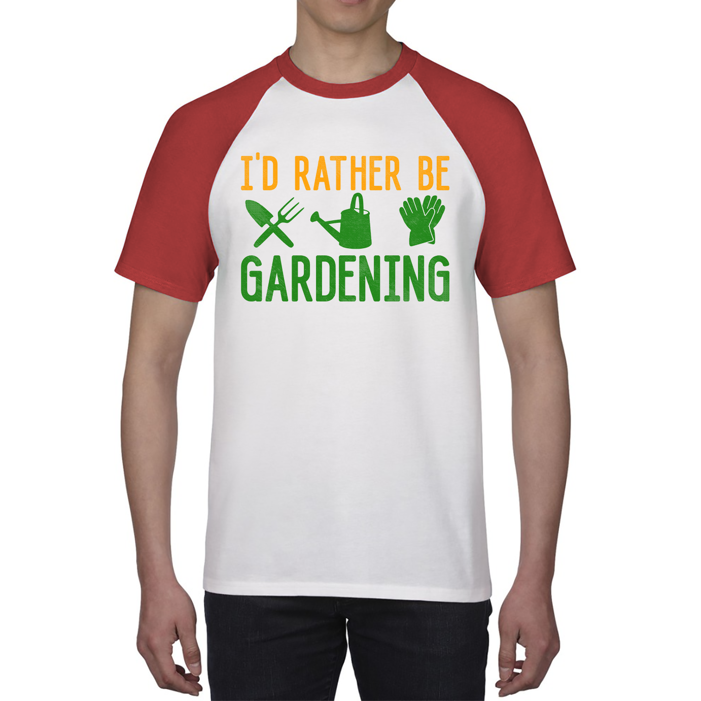 I'd Rather Be Gardening Funny Gardener Baseball T Shirt