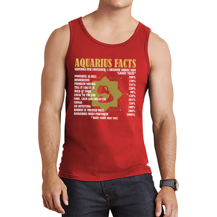 Aquarius Facts Horoscope Zodiac Astrological Sign Astrology Signs Birthday Present Tank Top