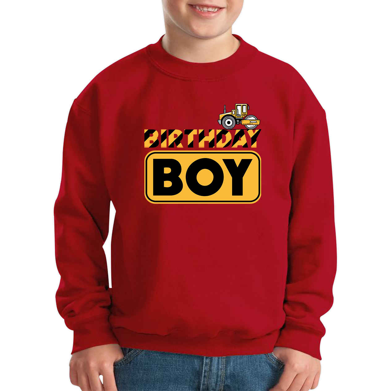 Bulldozer Tractor Birthday Boy Excavator Sweatshirt