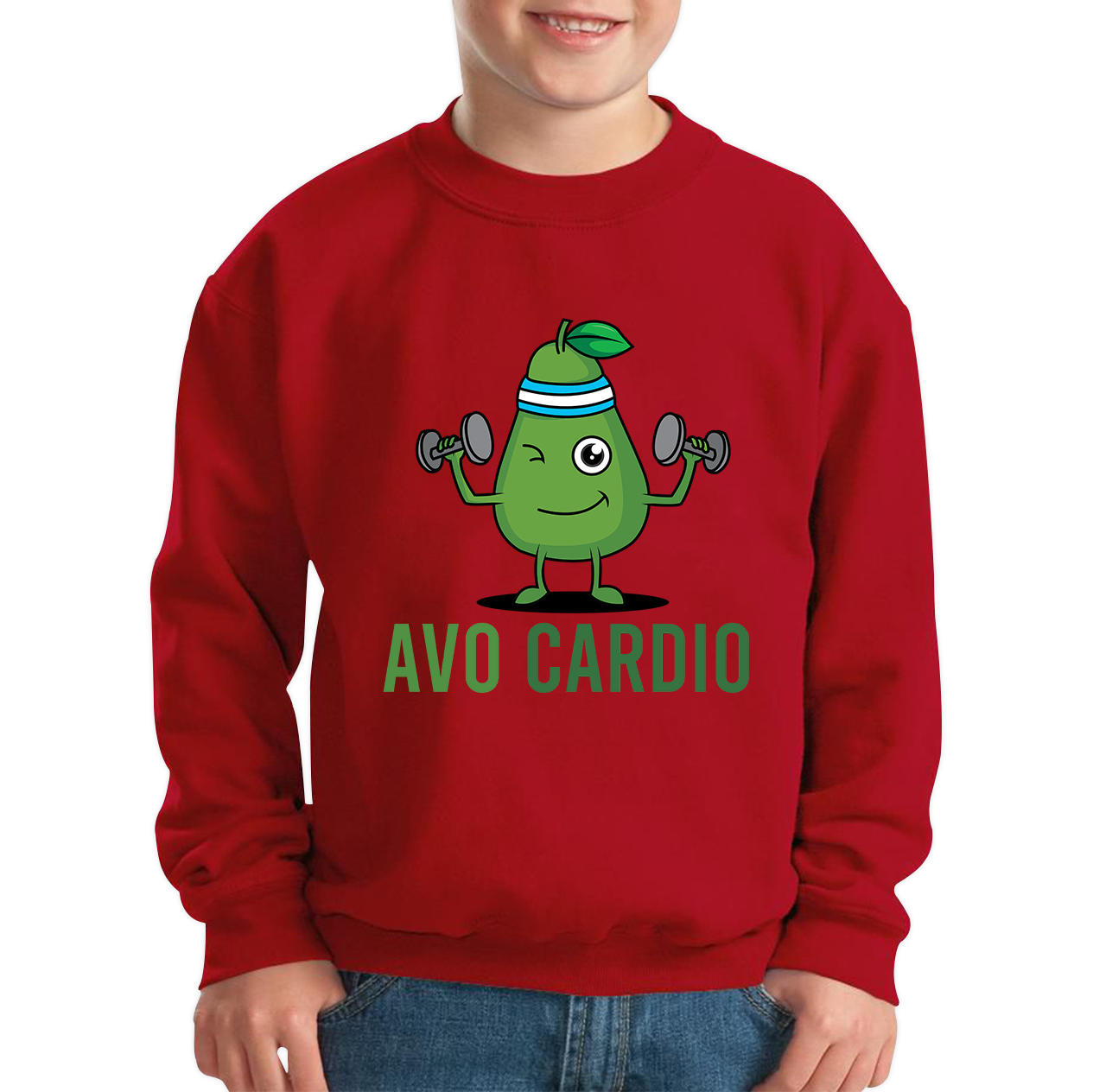 Avo Cardio Funny Avocado Fitness Sweatshirt