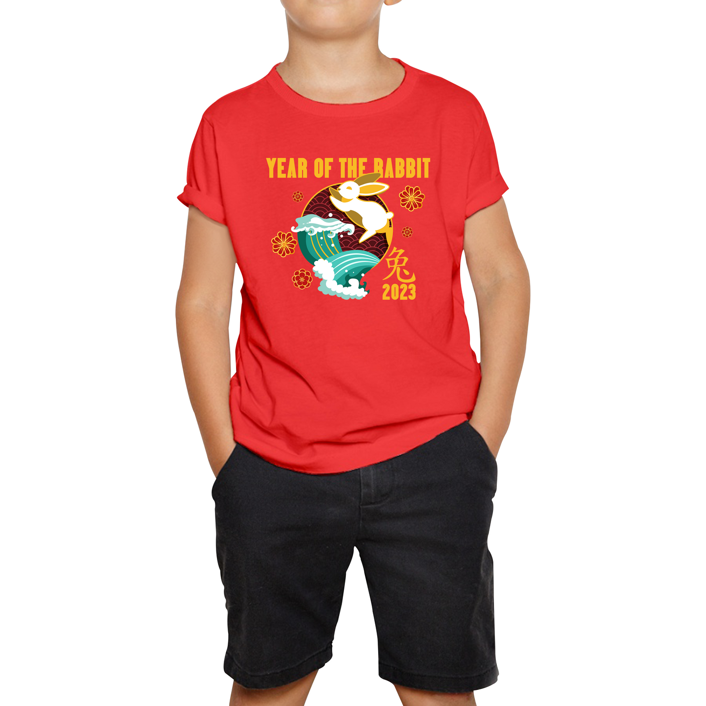 Year Of The Rabbit 2023 Chinese New Year Lunar New Year Zodiac Kids Tee