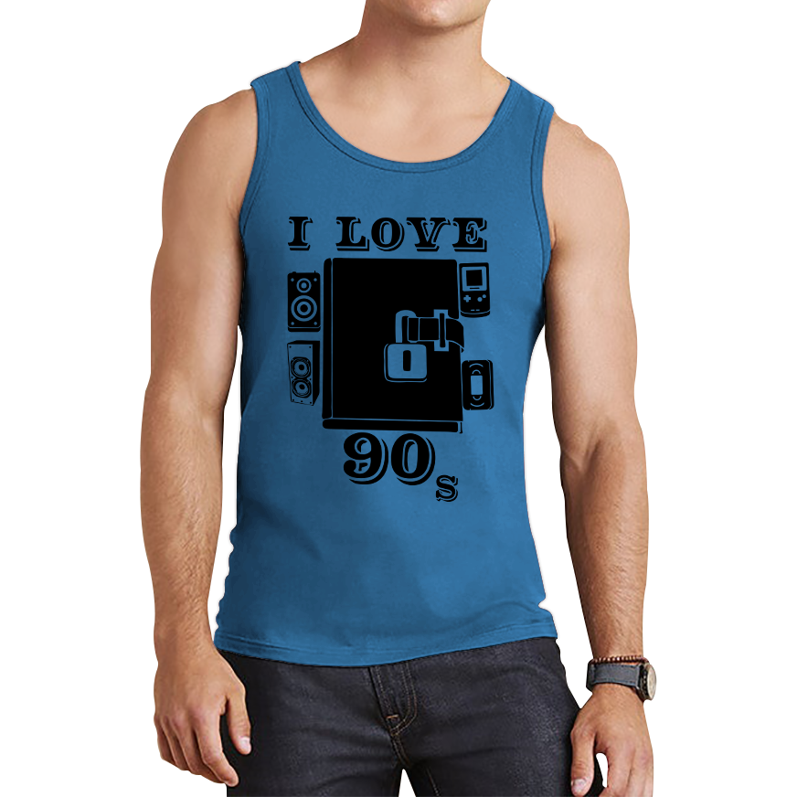 I Love 90s Dairy Old Music Tank Top