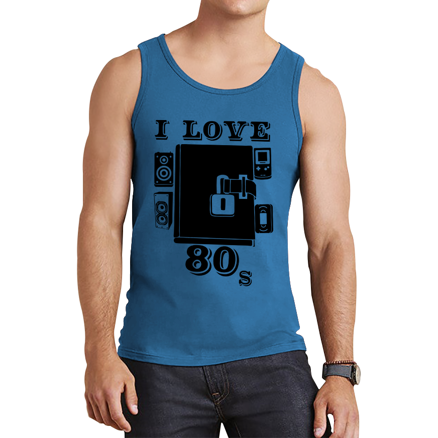 I Love 80s Dairy Old Music Tank Top