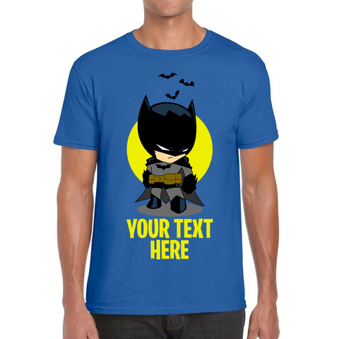 Personalised Your Text Batman T-Shirt DC Comics Superhero Birthday Gifts Mens Tee Top