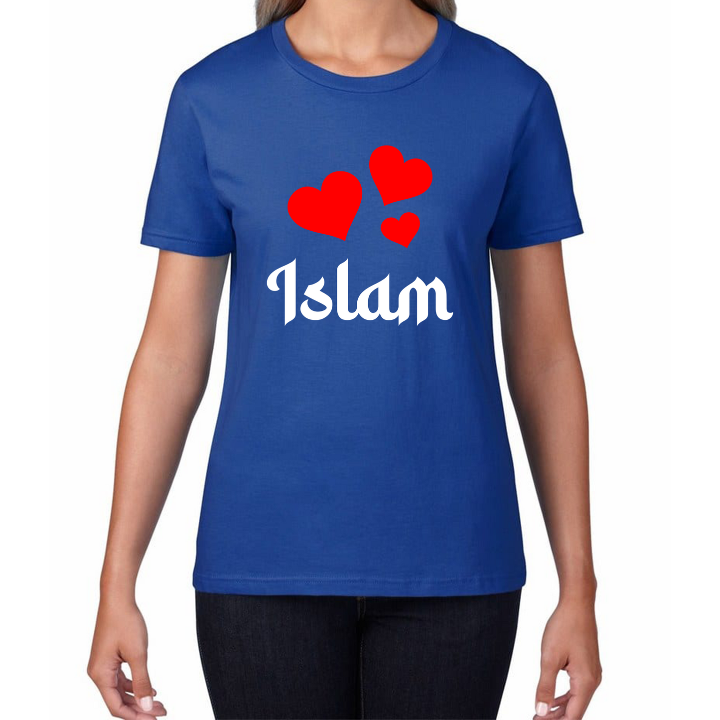 Islam Hearts Spiritual Islamic Religious Muslim Islam Religion Gift Womens Tee Top