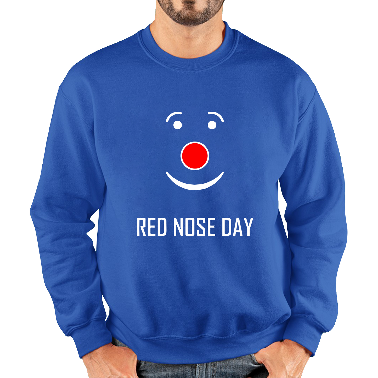 Red Nose Day Clown Face Sweatshirt