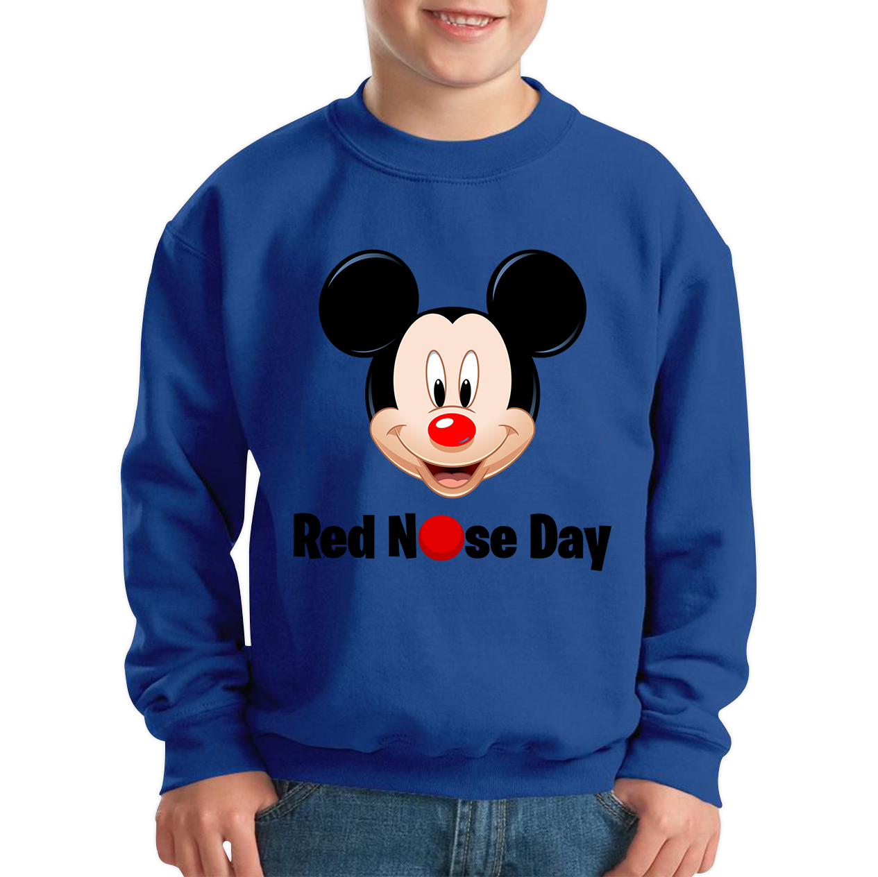 Mickey Mouse Disney Red Nose Day Sweatshirt