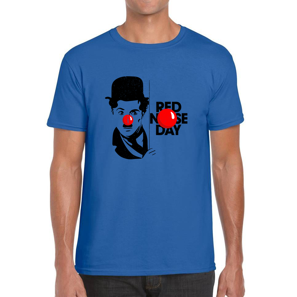 Charlie Chaplin Red Nose Day T Shirt