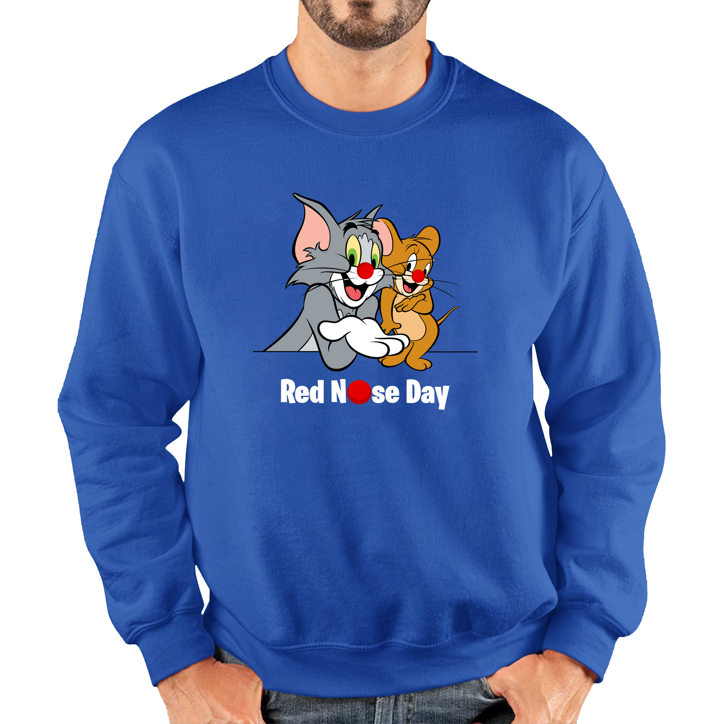 Tom And Jerry Red Nose Day Sweatshirt