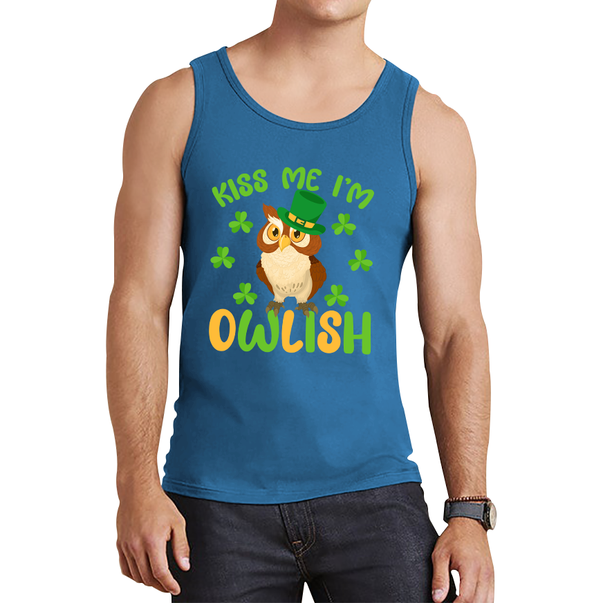 Kiss Me I'm Owlish St. Patrick's Day Tank Top
