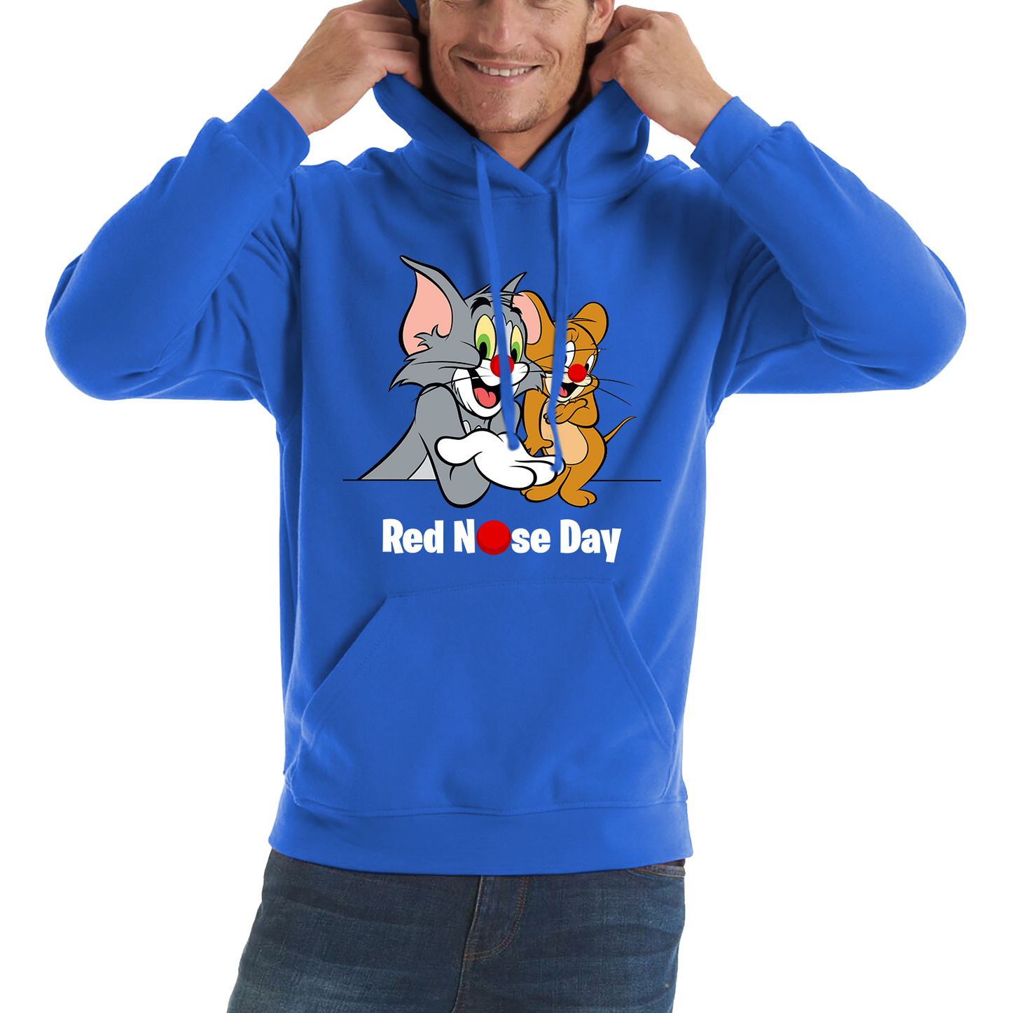 Tom And Jerry Red Nose Day Hoodie