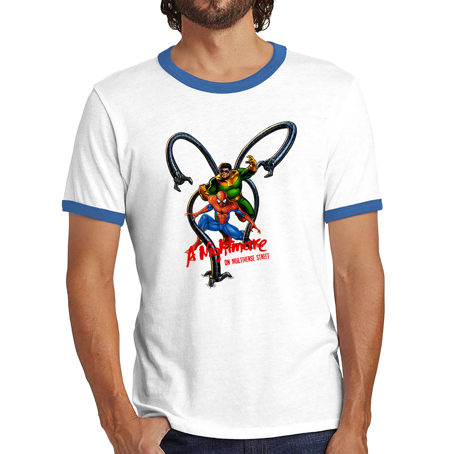 Dr. Otto Octavius The Superior Spider-Man Art Comics (A Nightmare On Multiverse Street) Ringer T Shirt