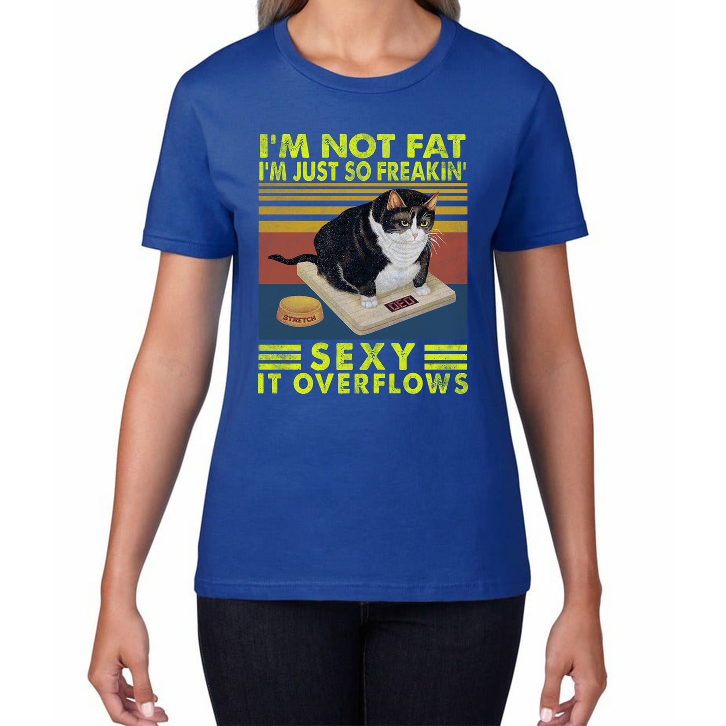 I’m Not Fat I’m Just So Freakin Sexy It Overflows Cat Vintage T Shirt