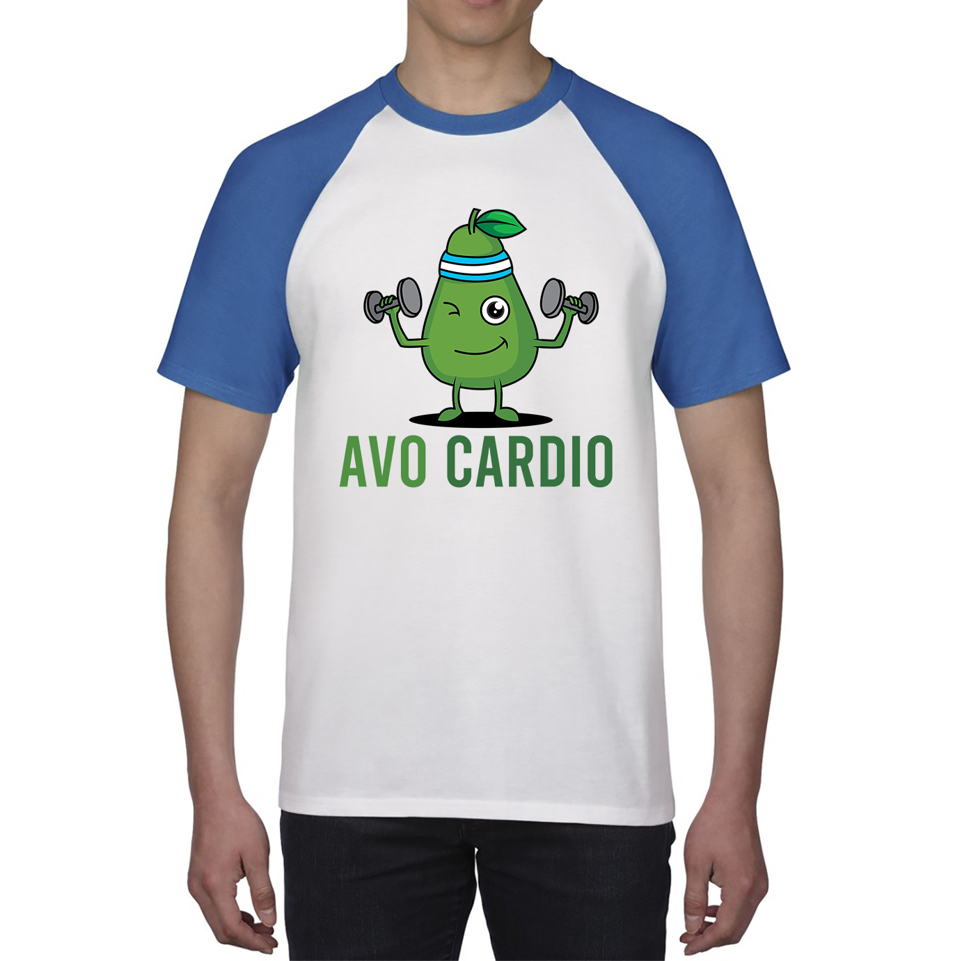 Avo Cardio Funny Avocado Fitness Baseball T Shirt