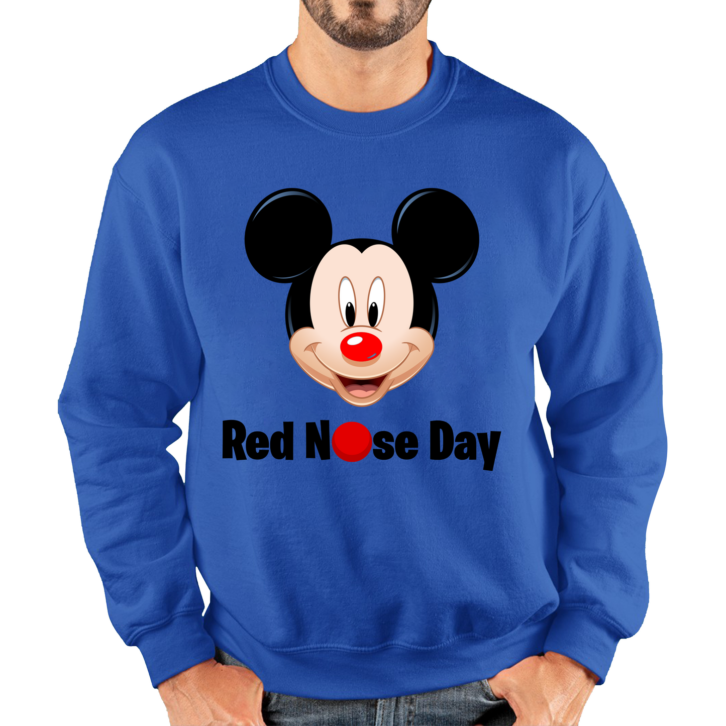 Mickey Mouse Disney Red Nose Day Sweatshirt
