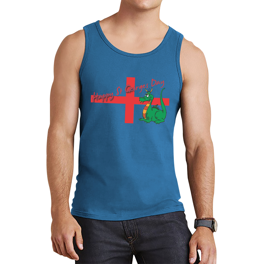 Happy St. George's Day Cute Dragon England Flag Tank Top