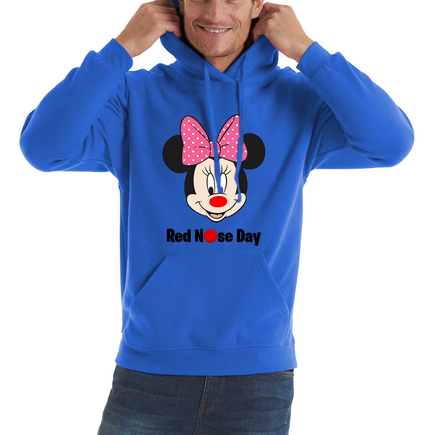 Minnie Mouse Red Nose Day Hoodie.