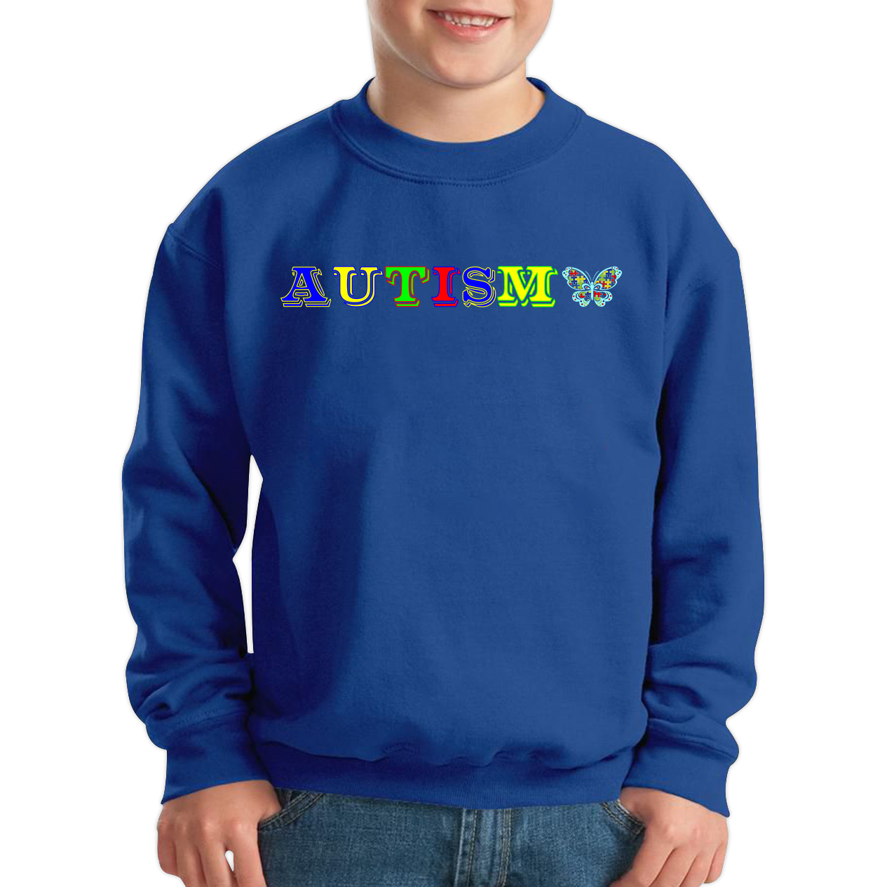 Autism Awareness With Butterfly Sweatshirt