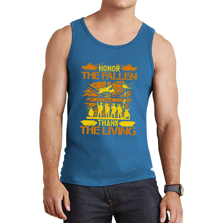 Honor The Fallen Thank Living Veteran Memorial Day Tank Top