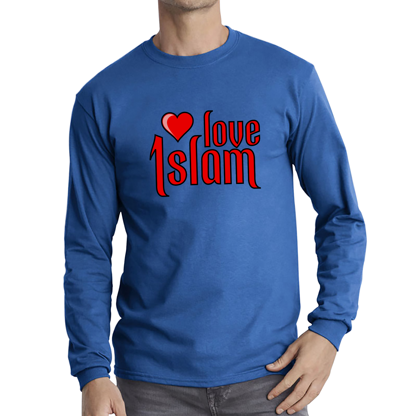 Love Islam Heart Spiritual Islamic Religious Muslims Religion Long Sleeve T Shirt