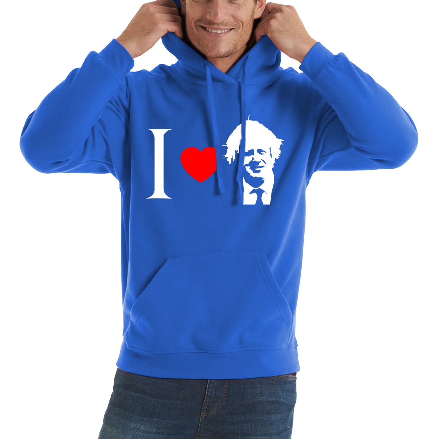 I Love Boris Heart Love Boris Johnson Support Boris Johnson Boris Supporter Unisex Hoodie