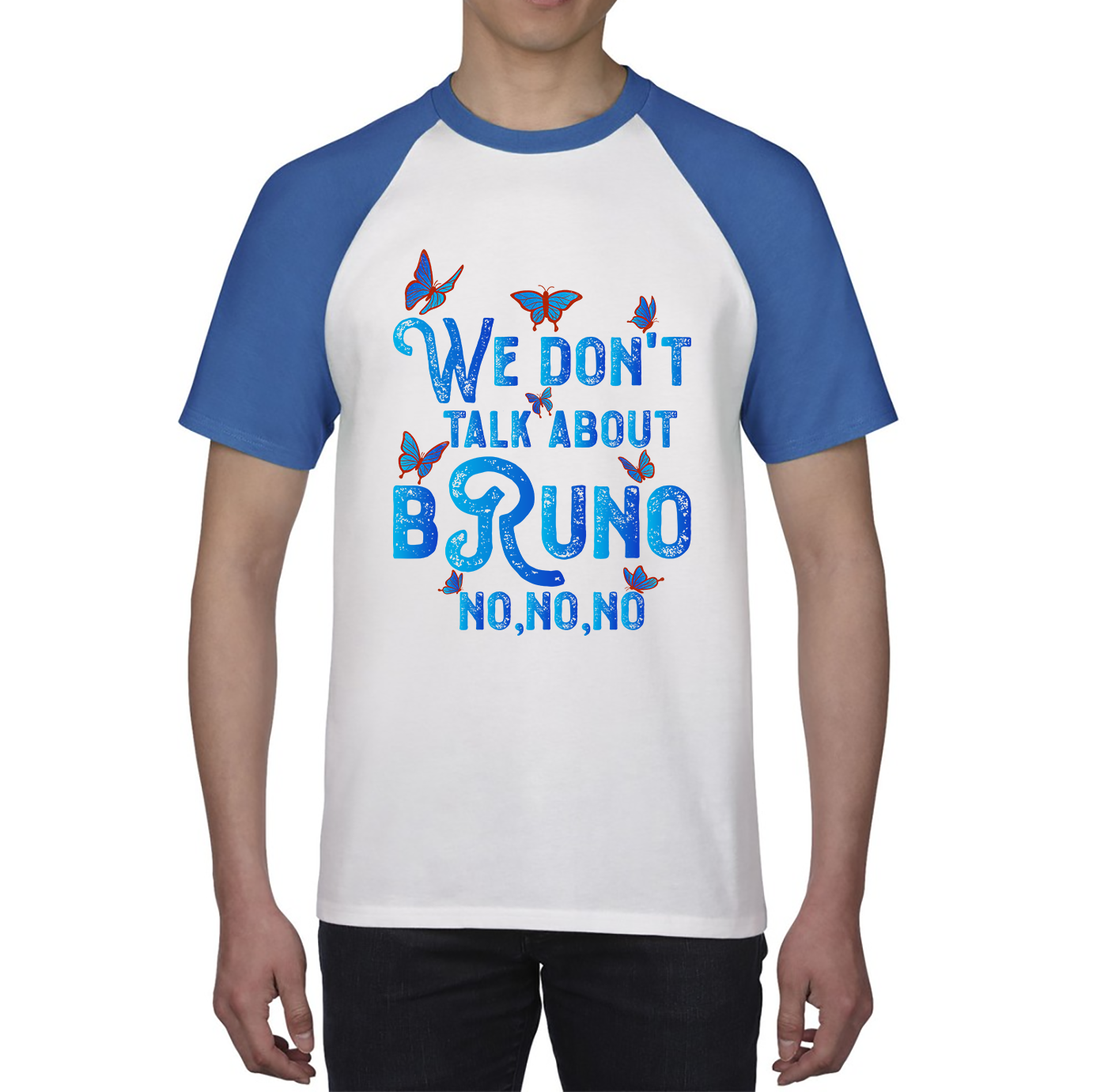 We Don't Talk About Bruno No No No Encanto Cartoon Movie Baseball T Shirt