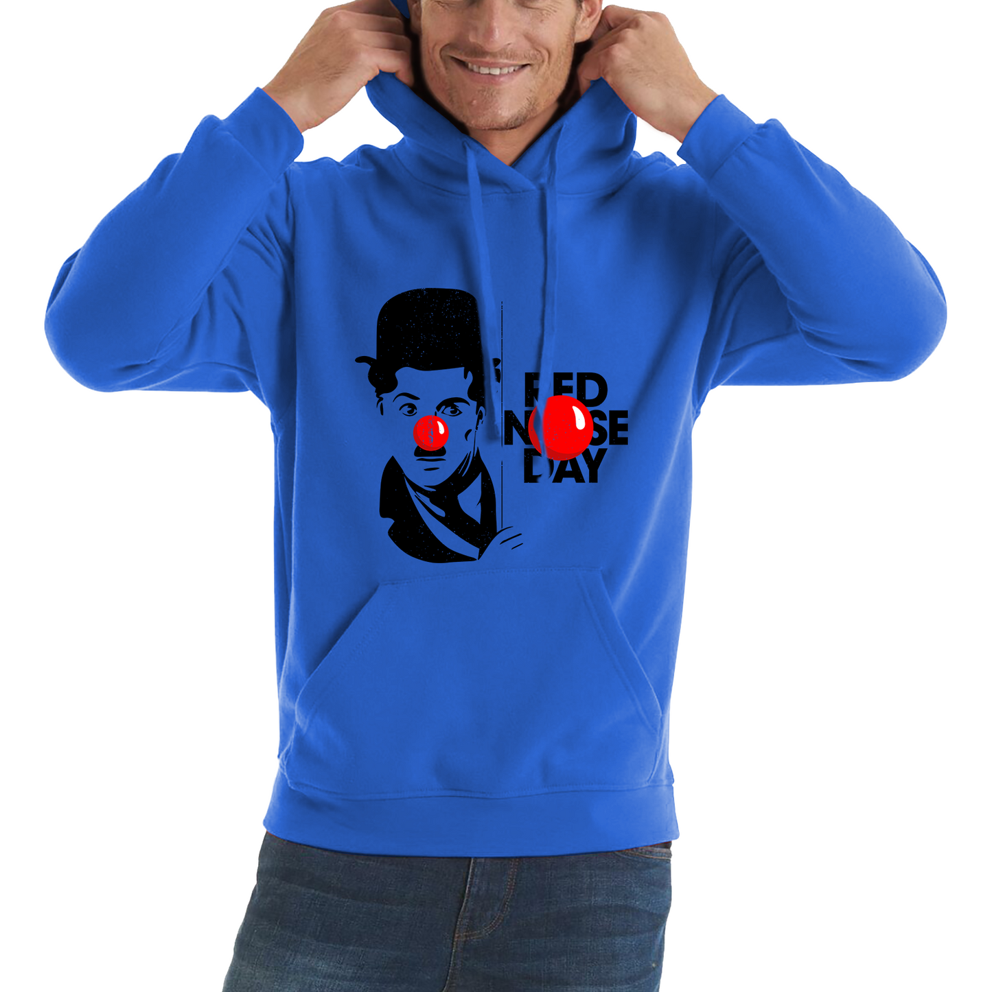 Charlie Chaplin Red Nose Day Hoodie