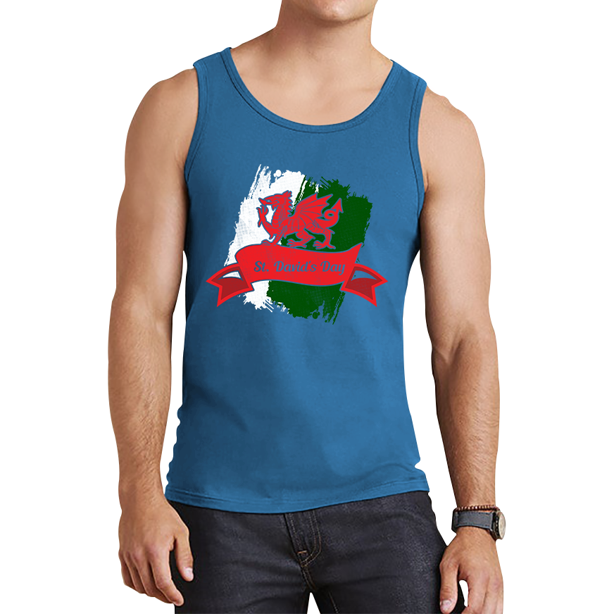 St. David's Day Dragon Flag Welsh Dragon Flag Of Wales Sant Dewi Saint Welsh Tank Top