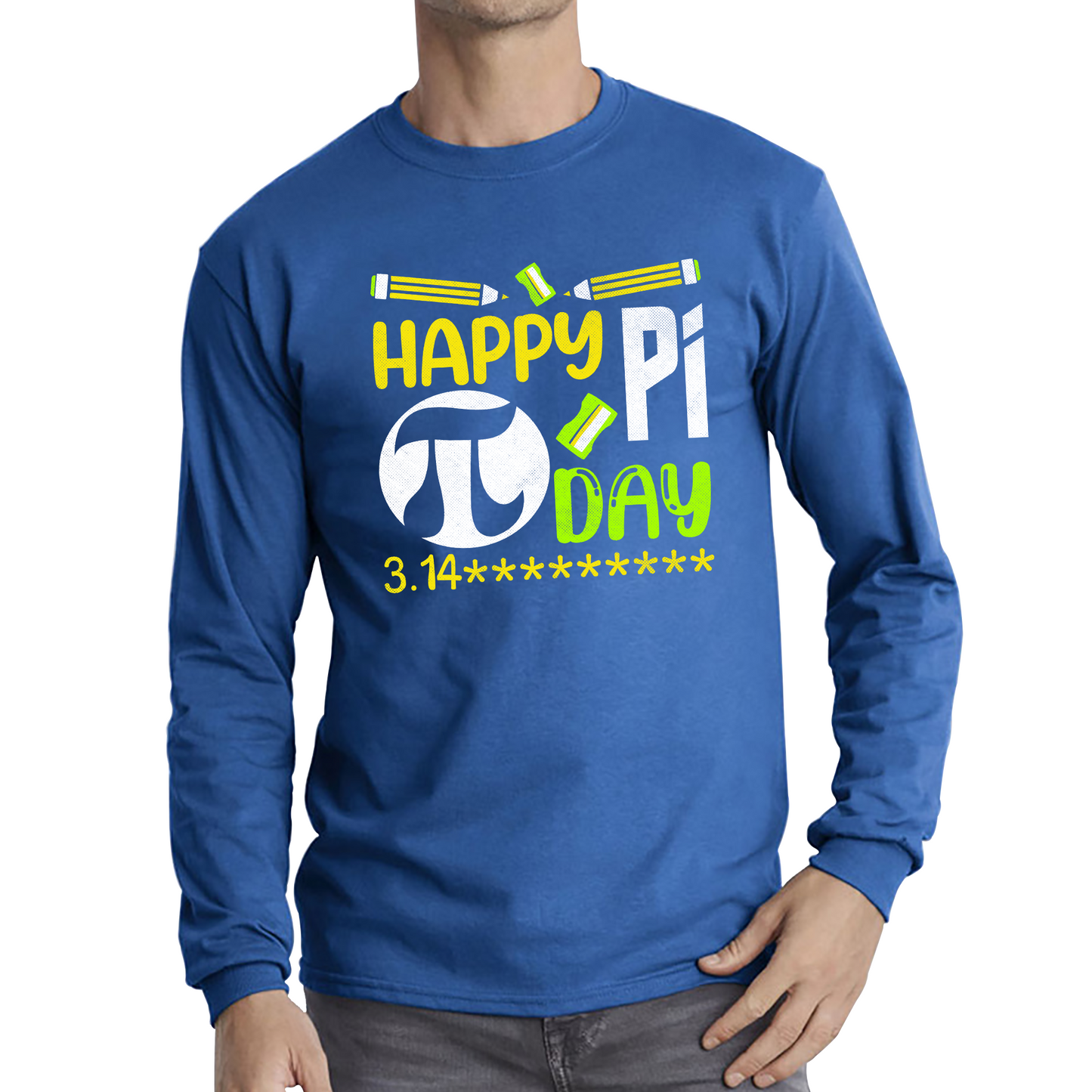 Happy Pi Day Math Pi Symbol Math Lover Numbers Day School Charity Day Mathematics Long Sleeve T Shirt