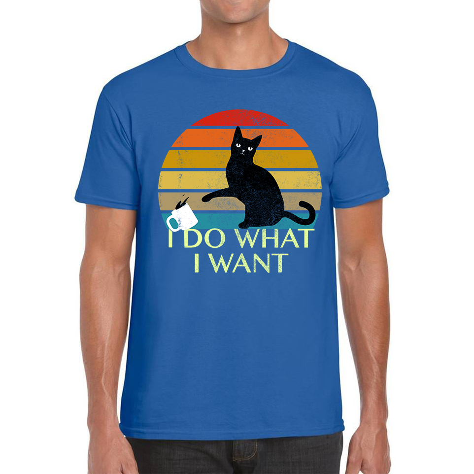 Black Cat I Do What I Want Vintage T Shirt