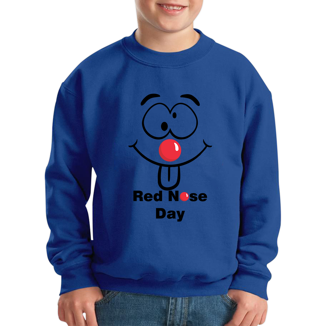 Red Nose Day Funny Emoji Sweatshirt