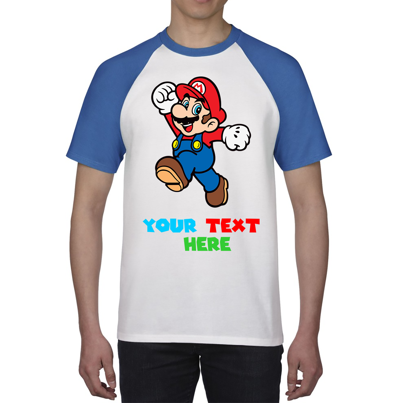 Personalised Your Name Super Mario Shirt Funny Game Lovers Players Video Game Baseball T Shirt