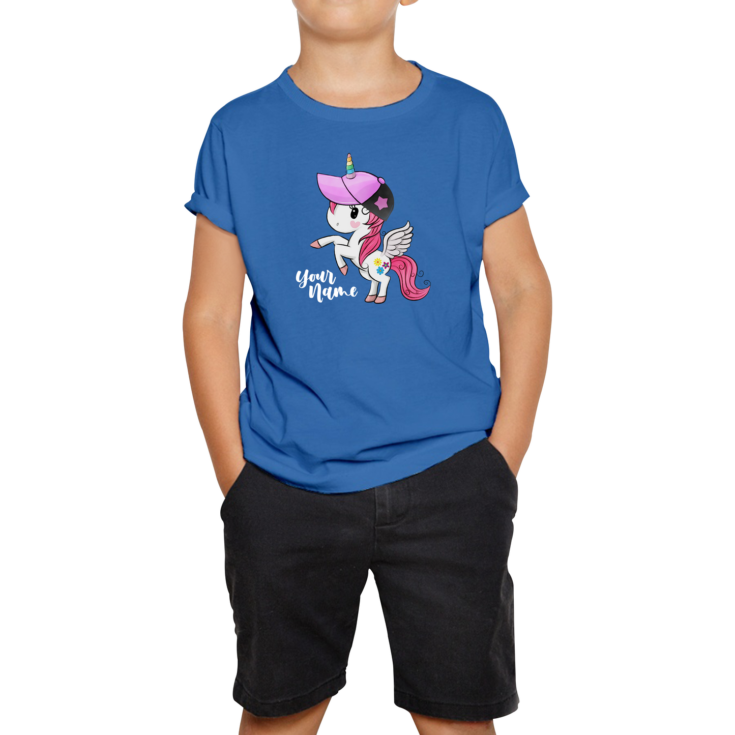 Personalised Your Name Little Unicorn T Shirt